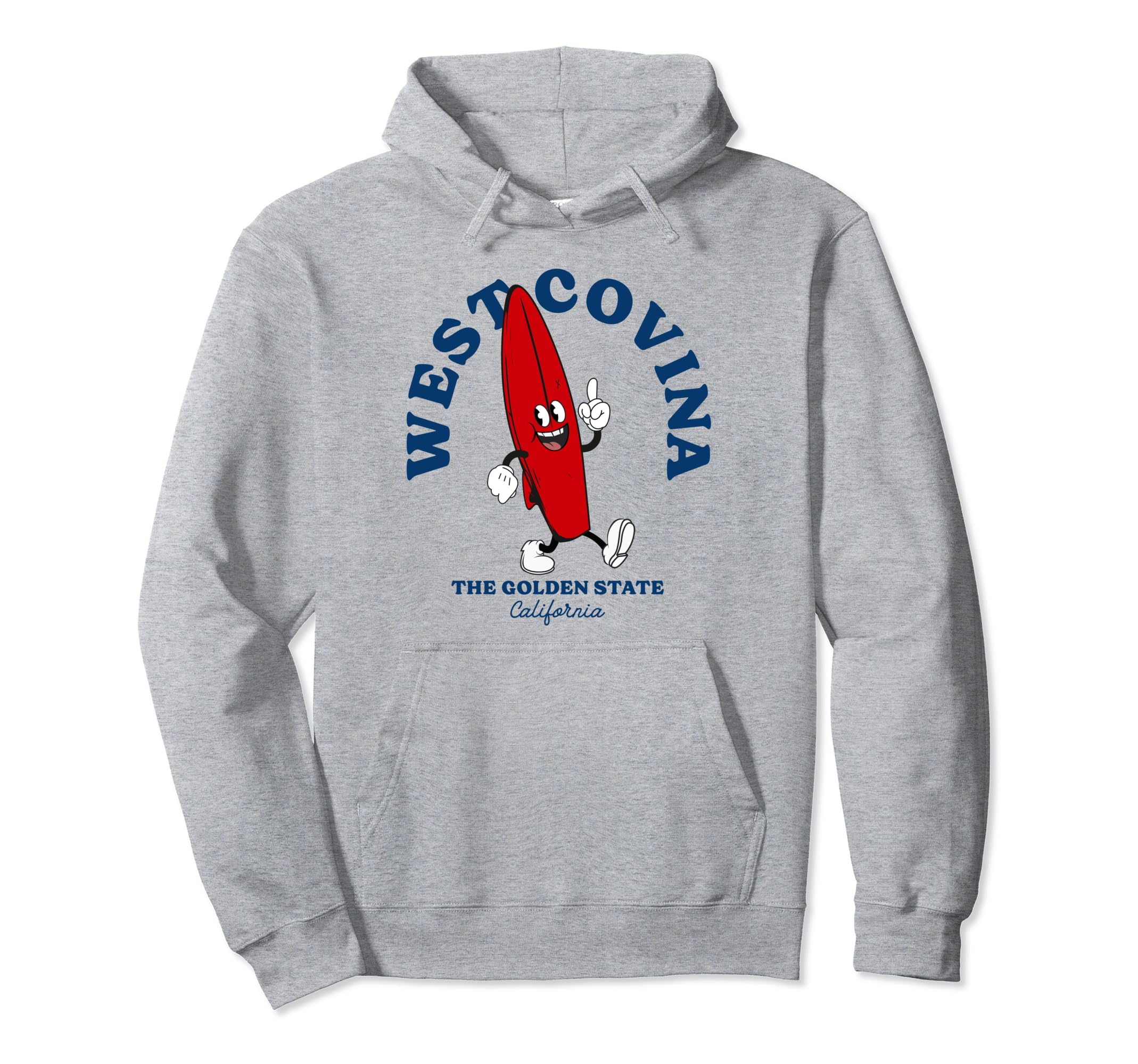 West Covina California Surfer Beach Hoodie - Aesthetic Graphic Men Women - T-Shirt, Sweatshirt, Hoodie