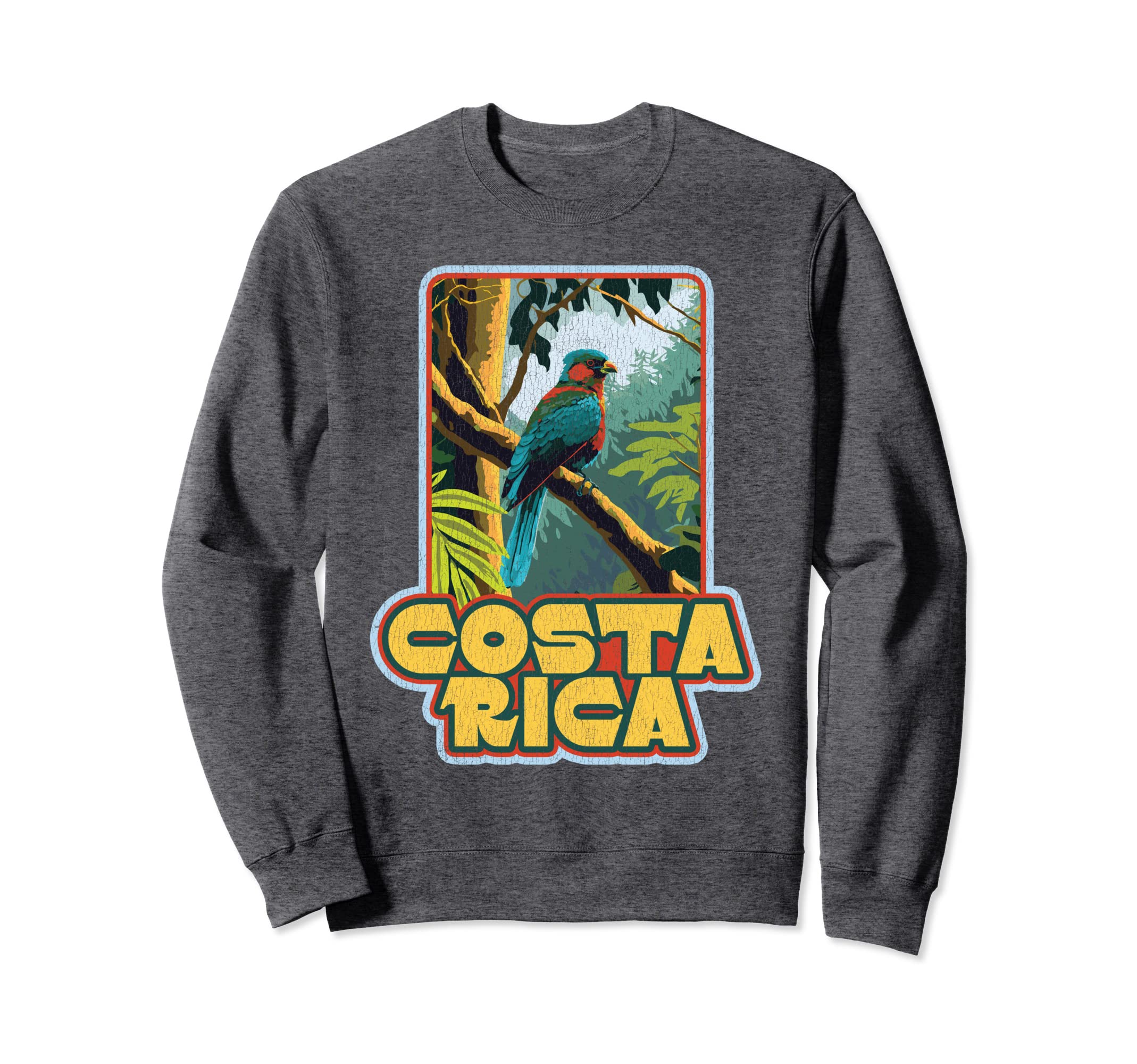Resplendent Quetzal 80S Costa Rica Sweatshirt - Unique Graphic for Adults - T-Shirt, Sweatshirt, Hoodie