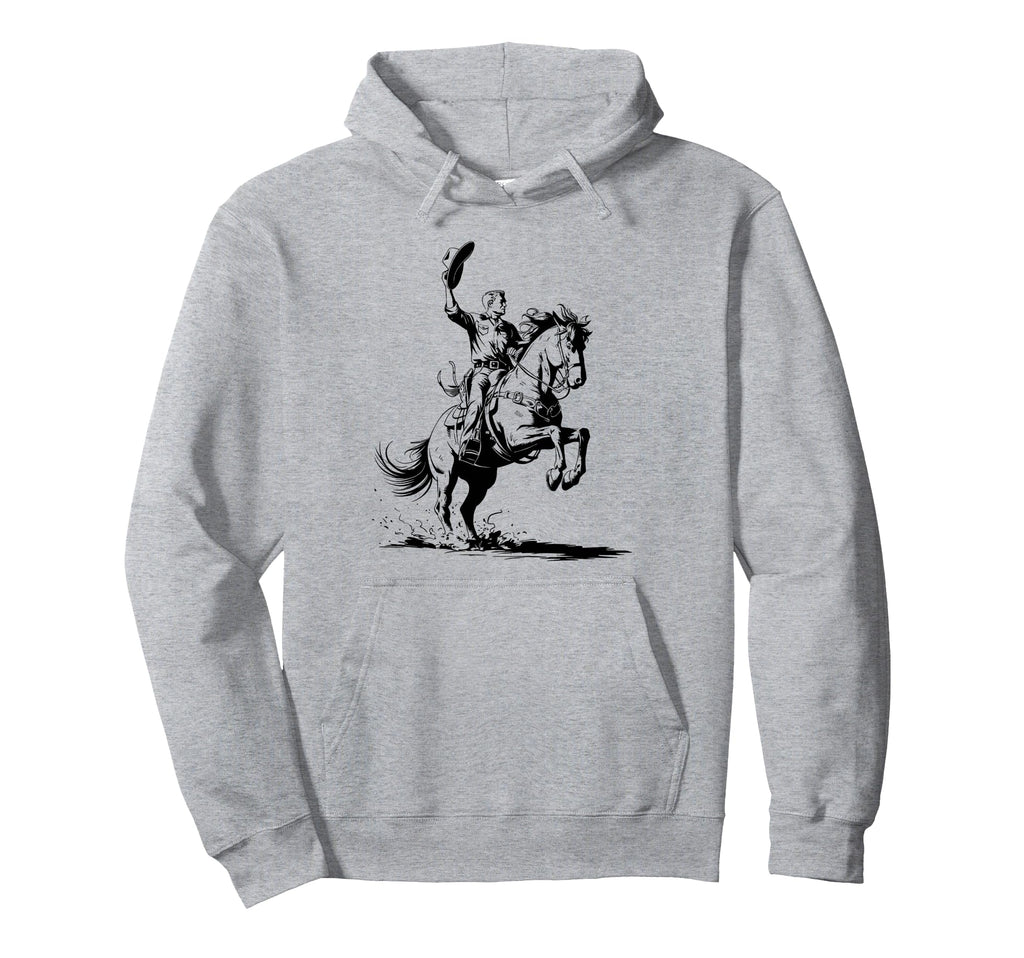 Rodeo Horse Riding Cowboy Western Hoodie - Graphic Print for Adults - T-Shirt, Sweatshirt, Hoodie