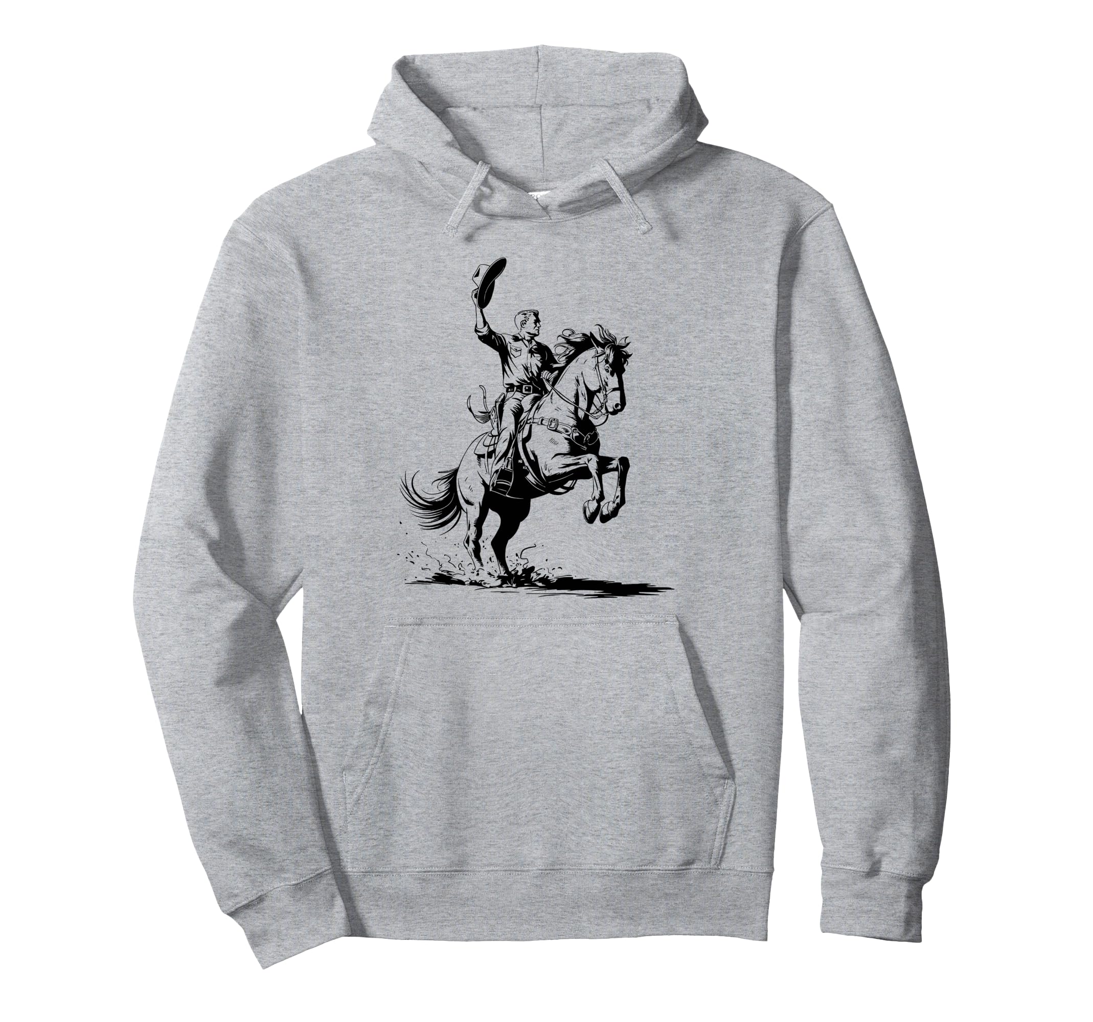 Rodeo Horse Riding Cowboy Western Hoodie - Graphic Print for Adults - T-Shirt, Sweatshirt, Hoodie