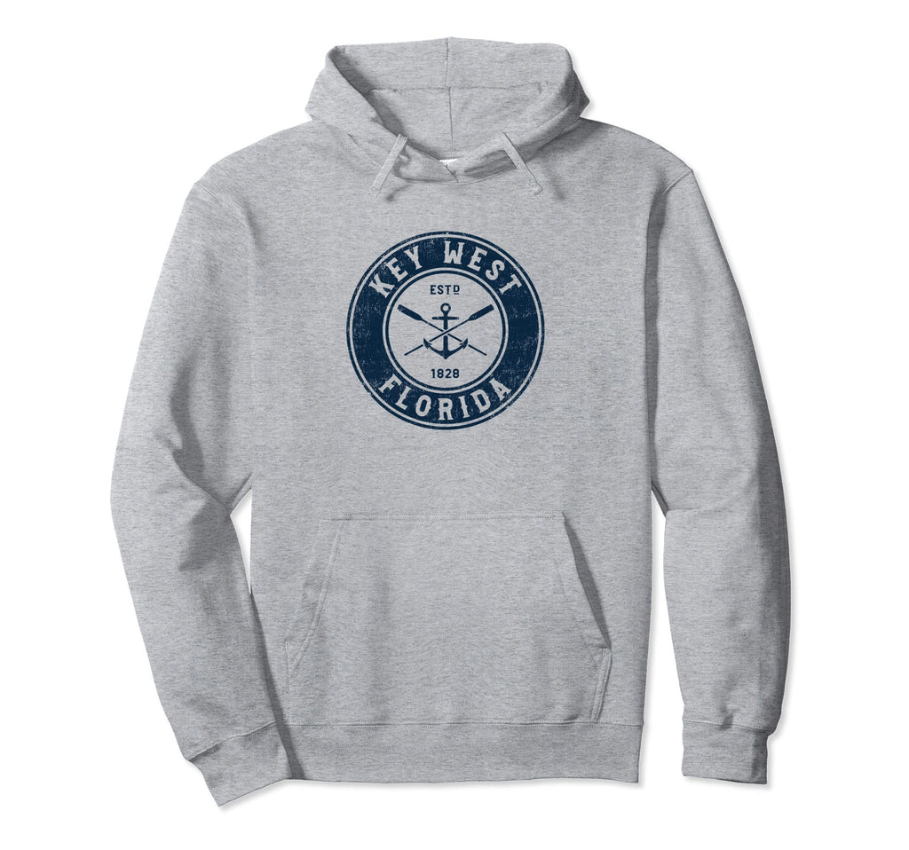 Key West Florida Fl Boat Anchor Oars Hoodie - Unique Graphic Men Women - T-Shirt, Sweatshirt, Hoodie