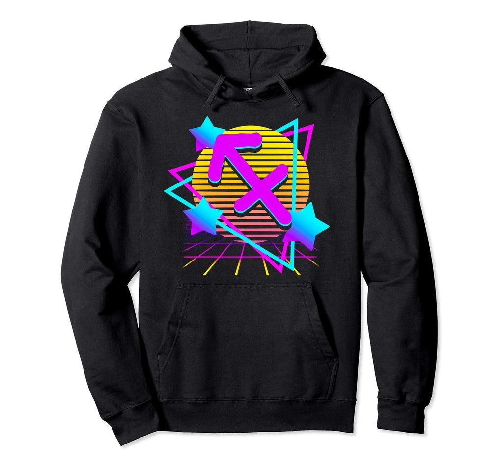 Vaporwave Synthwave Sagittarius 1980S And Hoodie - Graphic Print Unisex - T-Shirt, Sweatshirt, Hoodie