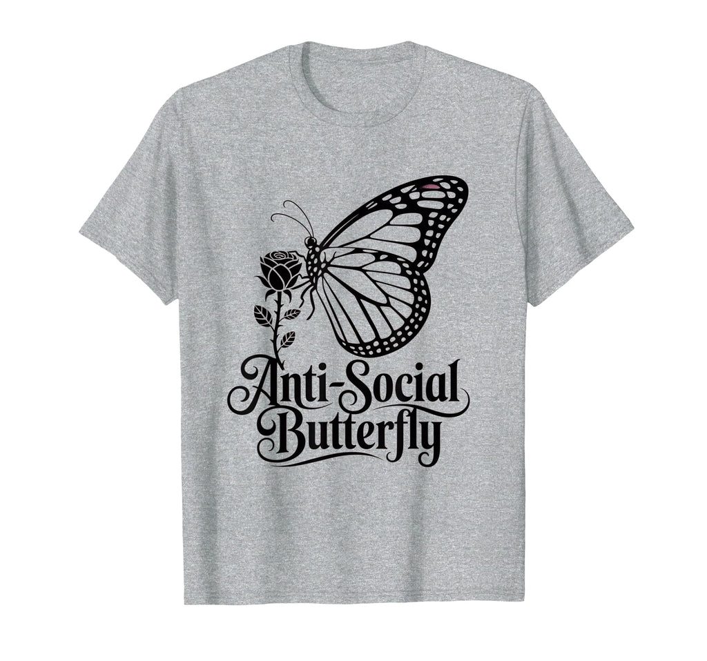 Antisocial Butterfly Gothic Aesthetic T-Shirt - Novelty Apparel for Adults - T-Shirt, Sweatshirt, Hoodie