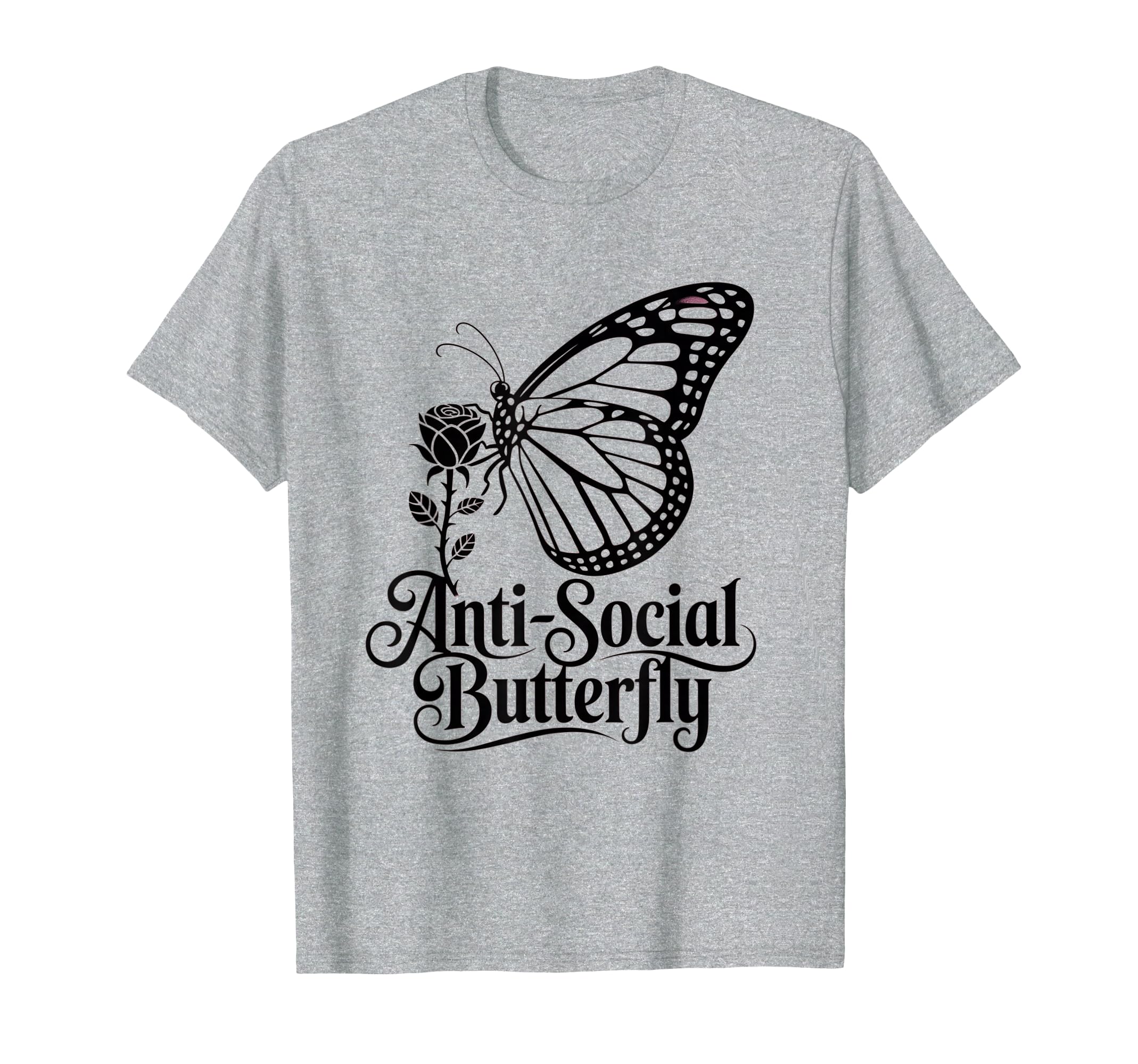 Antisocial Butterfly Gothic Aesthetic T-Shirt - Novelty Apparel for Adults - T-Shirt, Sweatshirt, Hoodie