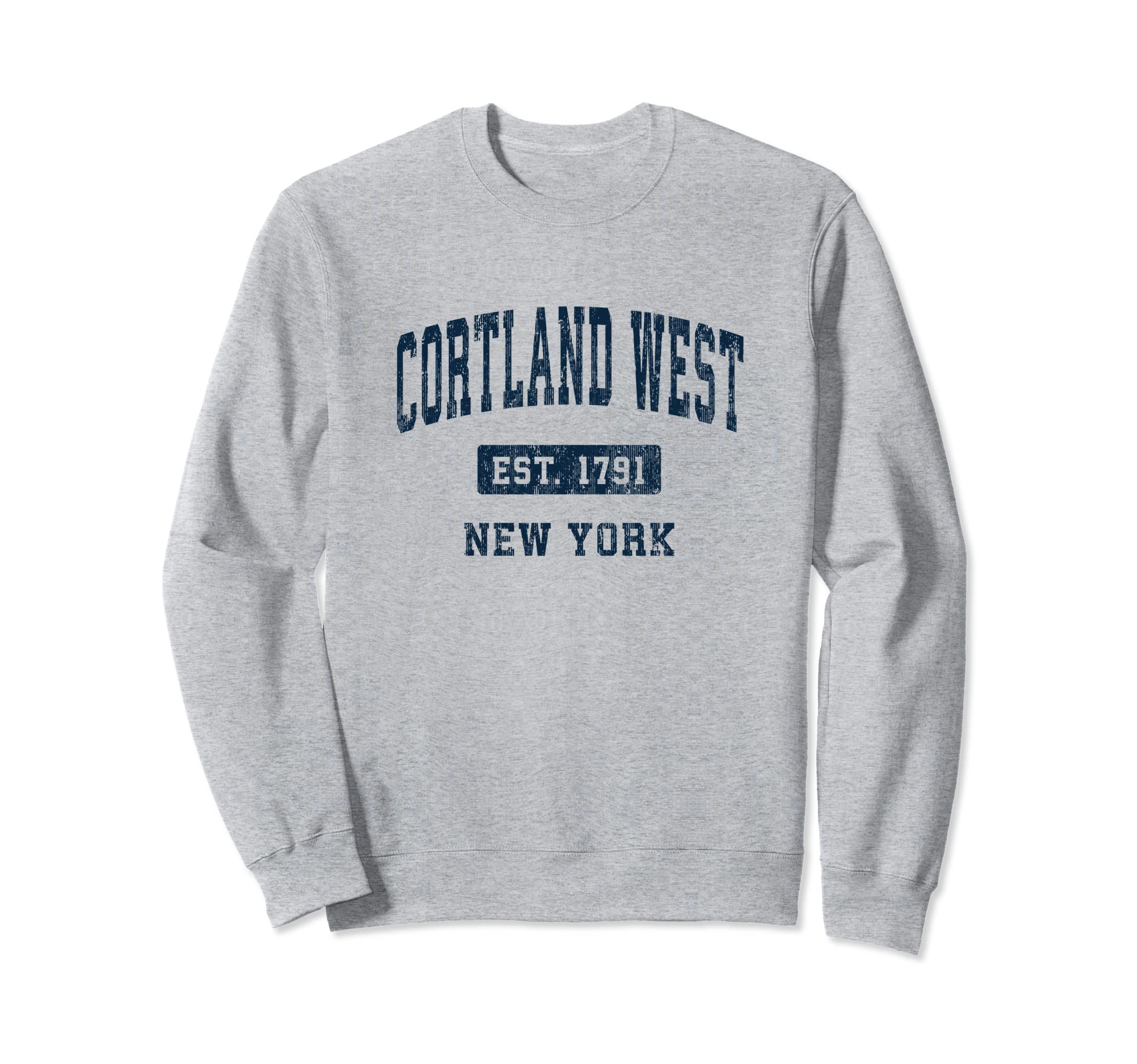 Cortland West New York Ny Athletic Sweatshirt - Unique Graphic Unisex - T-Shirt, Sweatshirt, Hoodie
