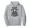 Motorcycle Skull Biker Respect Is Earned Hoodie - Unique Graphic Unisex - T-Shirt, Sweatshirt, Hoodie