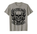 Steel Horse I Ride Motorcycle Skull T-Shirt - Minimalist Print Unisex - T-Shirt, Sweatshirt, Hoodie