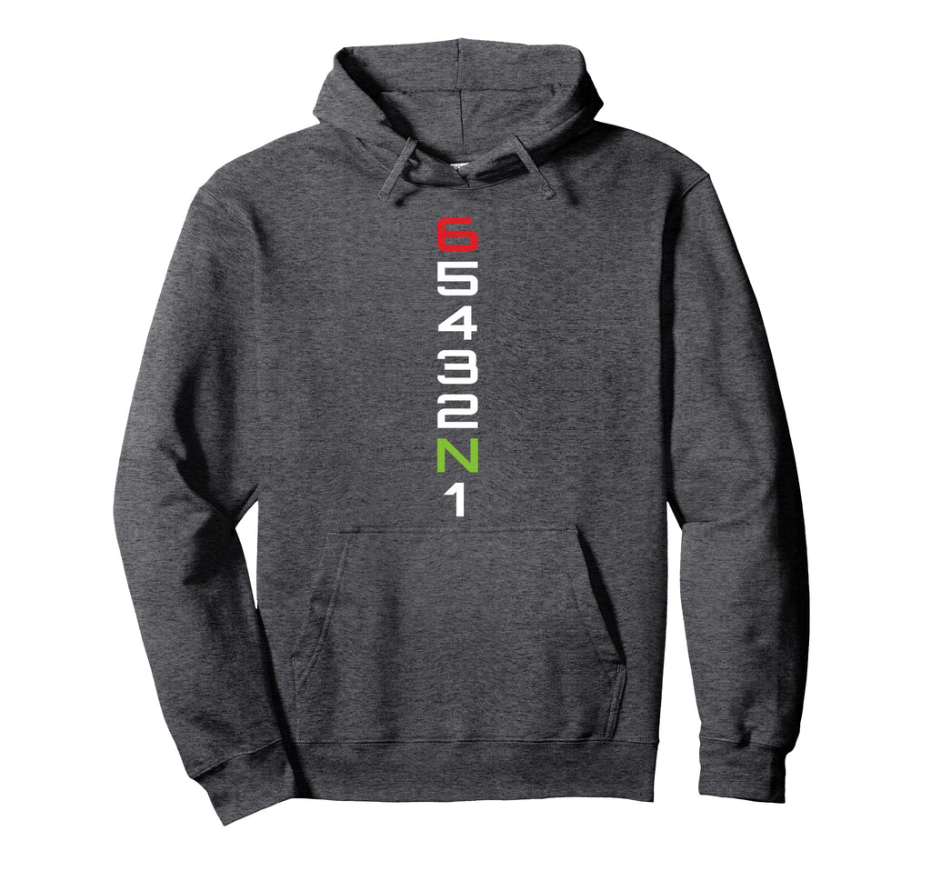 Motorcycle Shift Gear Pattern 1N23456 Hoodie - Custom Art Print Unisex - T-Shirt, Sweatshirt, Hoodie