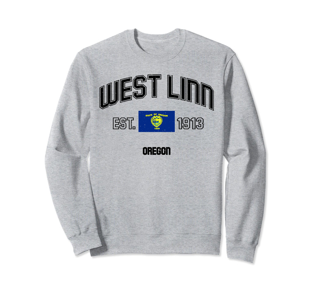 West Linn Oregon Or State Flag Sweatshirt - Custom Art Print Unisex - T-Shirt, Sweatshirt, Hoodie