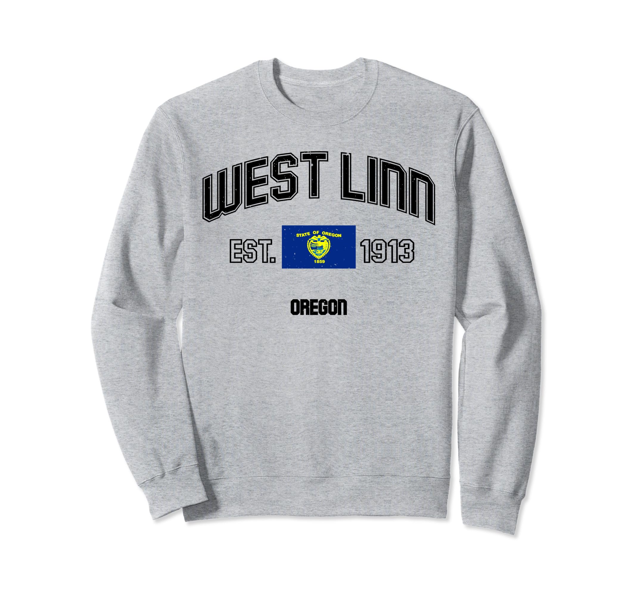 West Linn Oregon Or State Flag Sweatshirt - Custom Art Print Unisex - T-Shirt, Sweatshirt, Hoodie