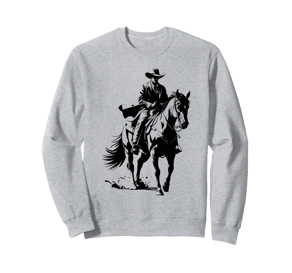 Cowboy Western Horse Rider Sweatshirt - Trendy Graphic for Adults - T-Shirt, Sweatshirt, Hoodie