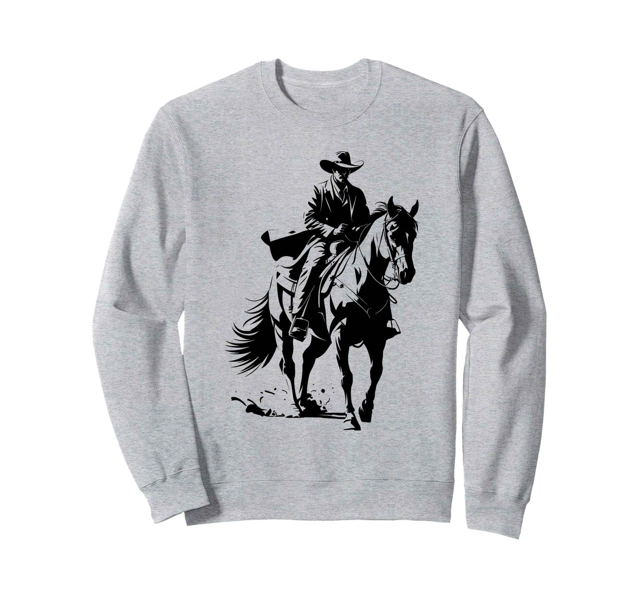 Cowboy Western Horse Rider Sweatshirt - Trendy Graphic for Adults - T-Shirt, Sweatshirt, Hoodie