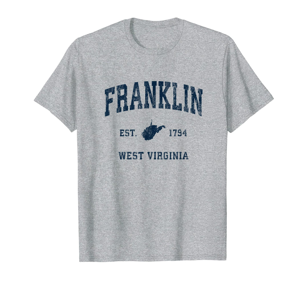 Franklin West Virginia Wv Athletic T-Shirt - Unique Graphic for Adults - T-Shirt, Sweatshirt, Hoodie