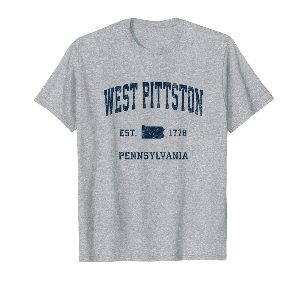 West Pittston Pennsylvania Pa Athletic T-Shirt - Custom Art Print Unisex - T-Shirt, Sweatshirt, Hoodie