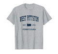 West Pittston Pennsylvania Pa Athletic T-Shirt - Custom Art Print Unisex - T-Shirt, Sweatshirt, Hoodie