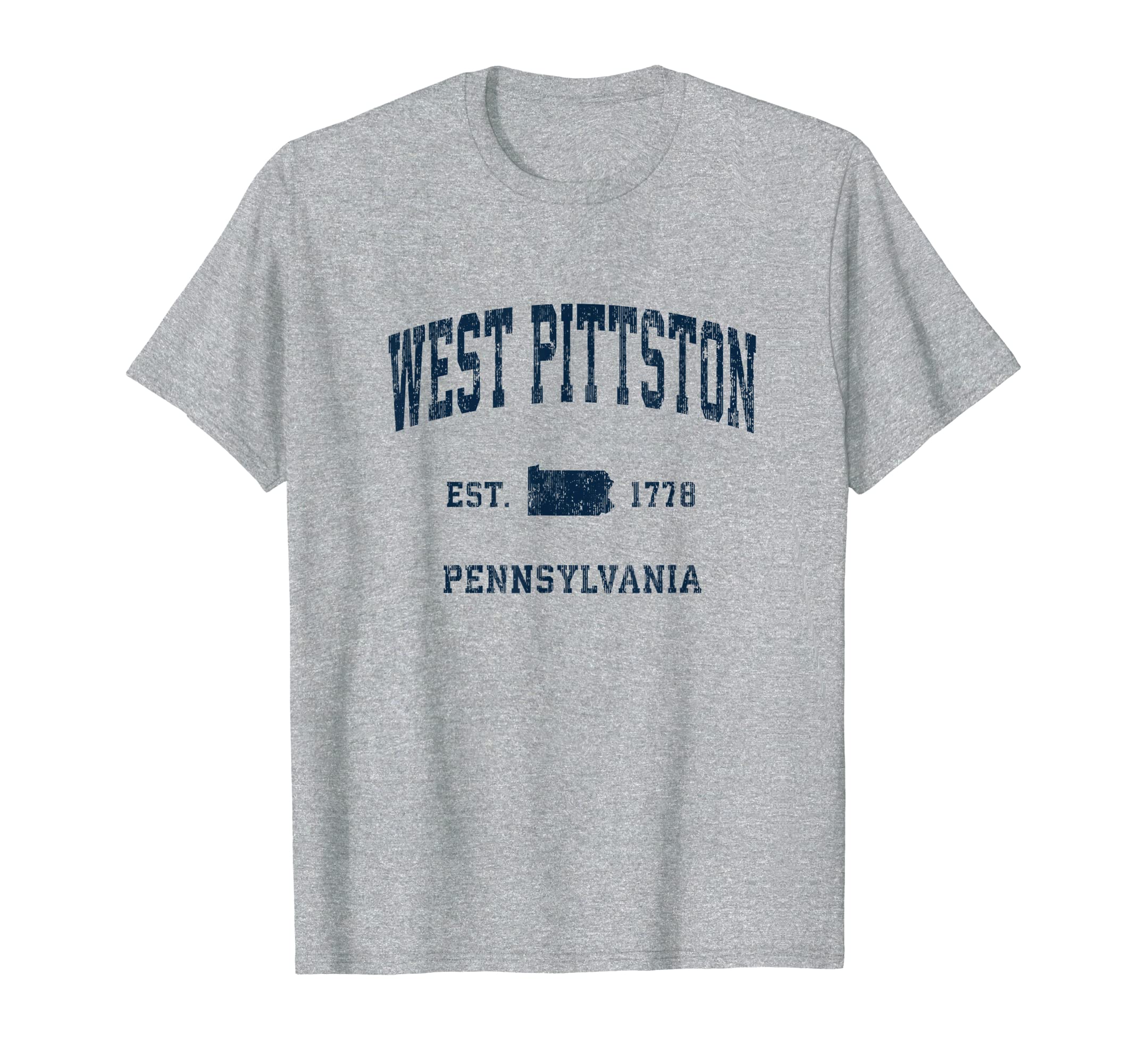 West Pittston Pennsylvania Pa Athletic T-Shirt - Custom Art Print Unisex - T-Shirt, Sweatshirt, Hoodie