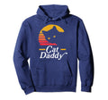 Cat Daddy Eighties Cat Distressed Hoodie - Graphic Print Unisex - T-Shirt, Sweatshirt, Hoodie