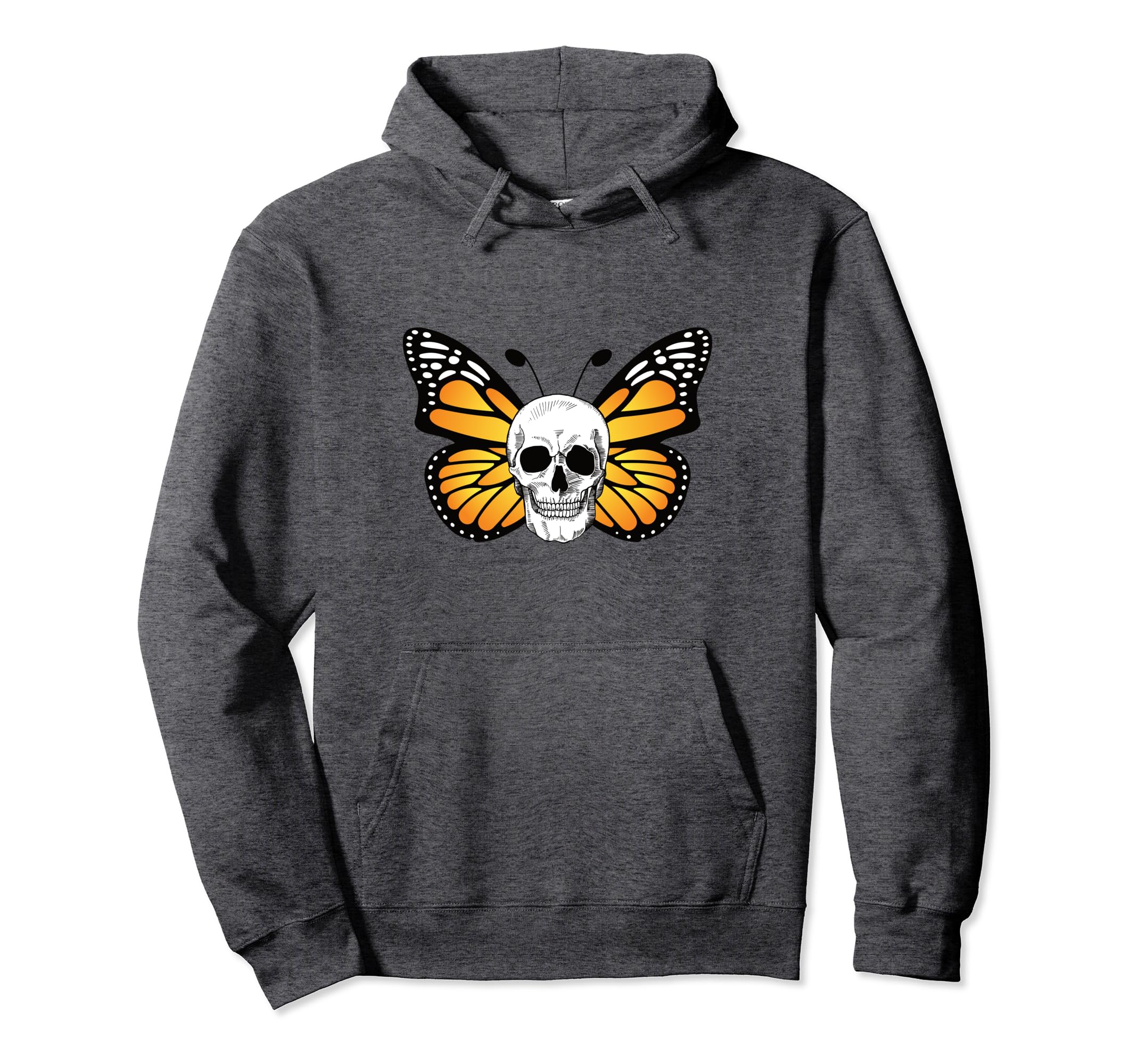 Monarch Butterfly Skull Antisocial Butterfly Hoodie - Graphic Print Unisex - T-Shirt, Sweatshirt, Hoodie