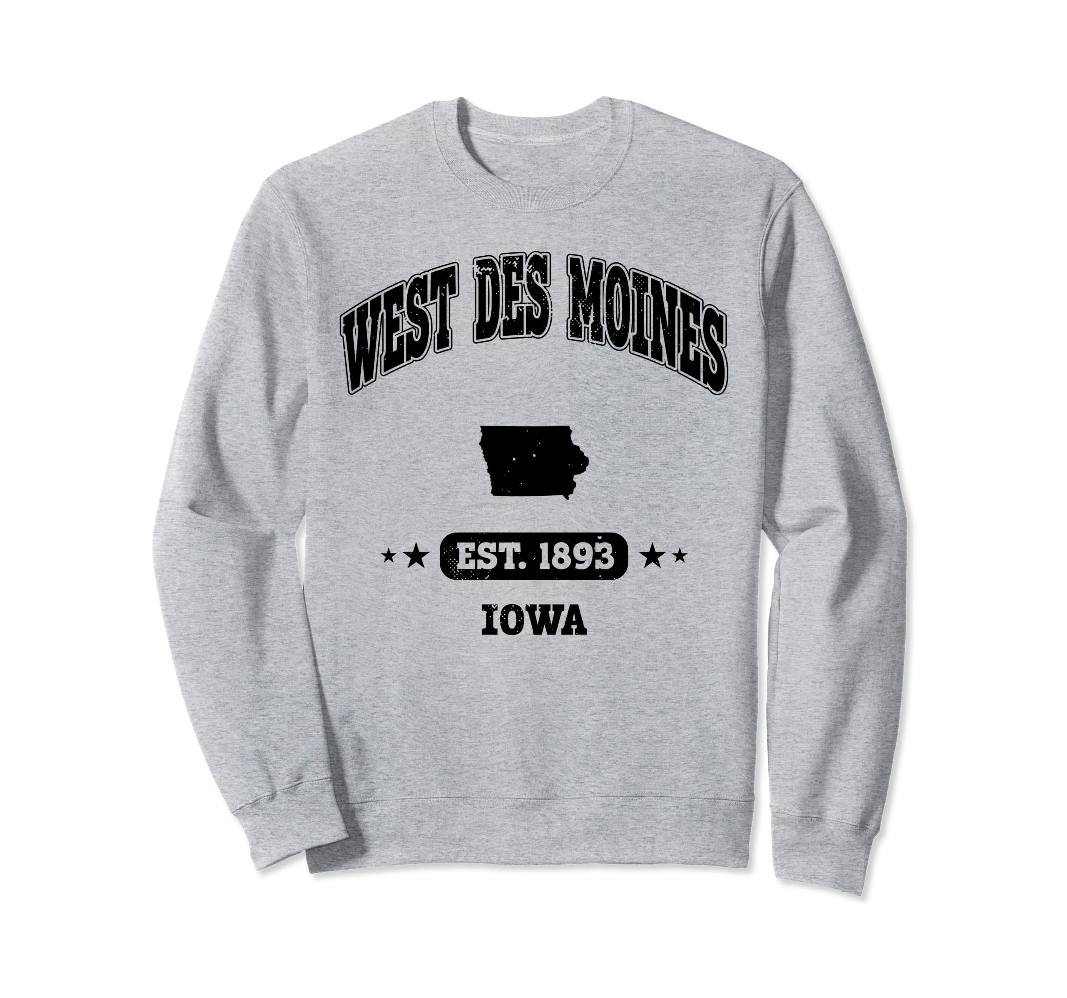 West Des Moines Iowa Ia Throwback Sweatshirt - Custom Art Print for Adults - T-Shirt, Sweatshirt, Hoodie