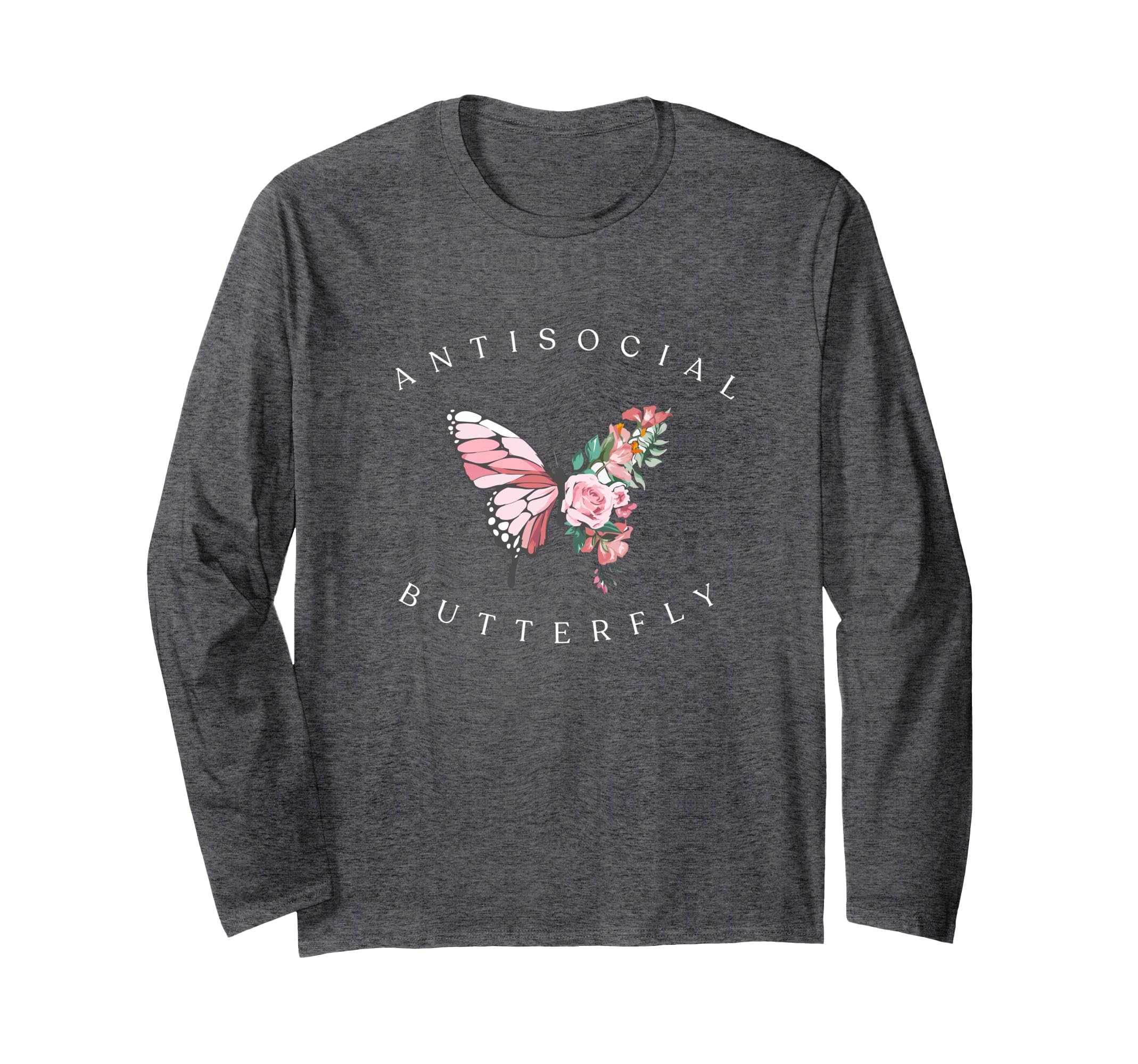 Anti Social Colorful Butterfly Trendy T-Shirt - Custom Art Print Unisex - T-Shirt, Sweatshirt, Hoodie