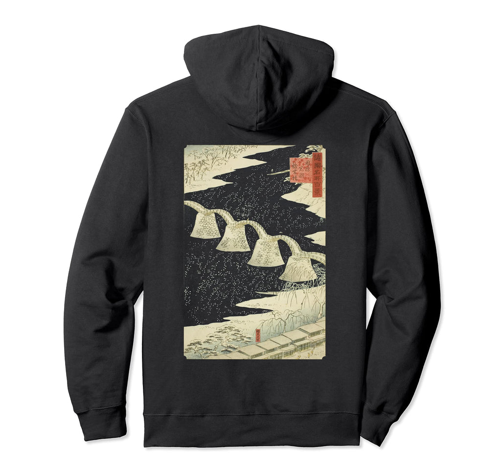 Famous Art Kintai Bridge Iwakuni Suo Hoodie - Unique Graphic for Adults - T-Shirt, Sweatshirt, Hoodie