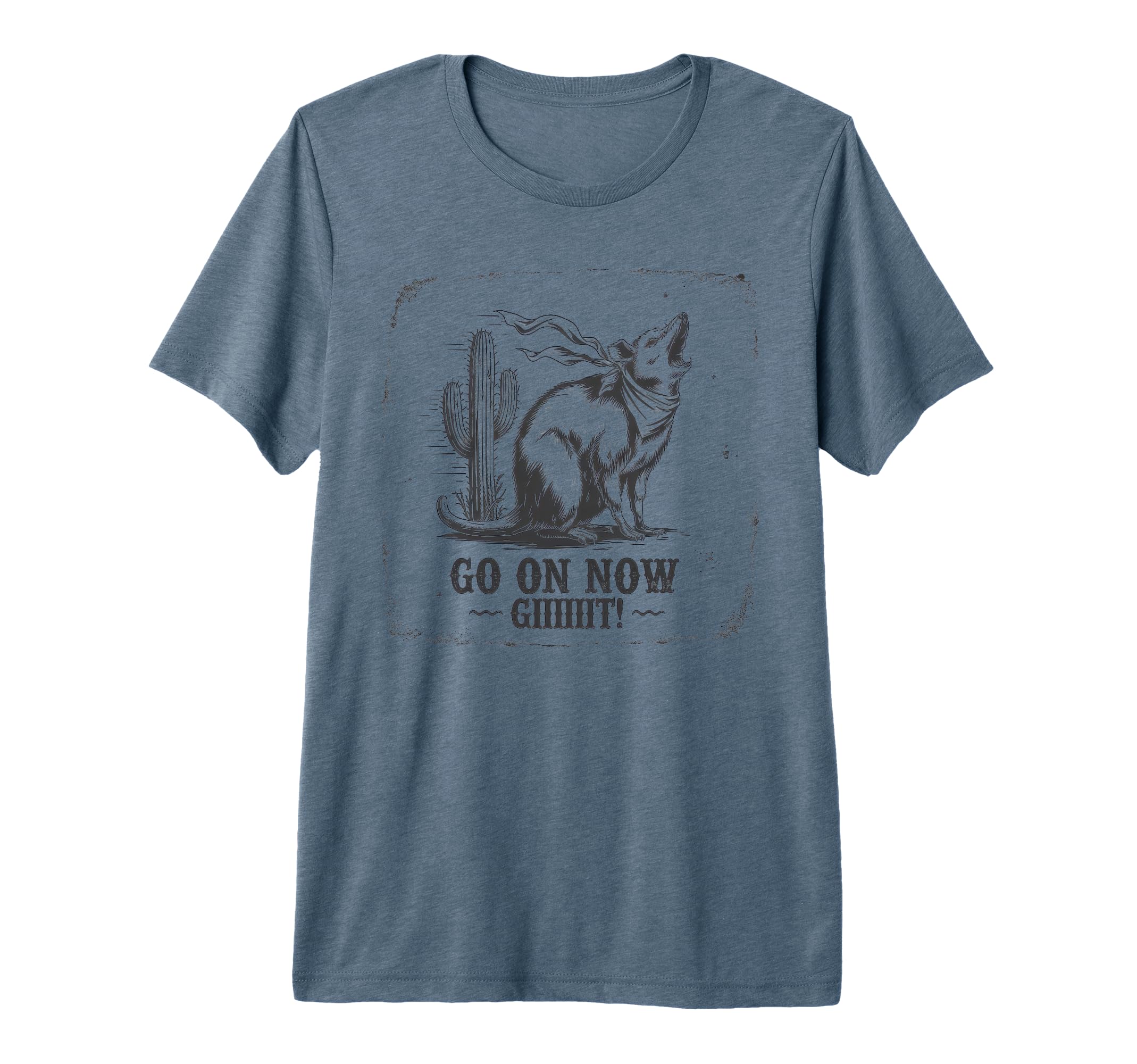Go Now Git Cowboy Opossum Country Western T-Shirt - Trendy Graphic Unisex - T-Shirt, Sweatshirt, Hoodie