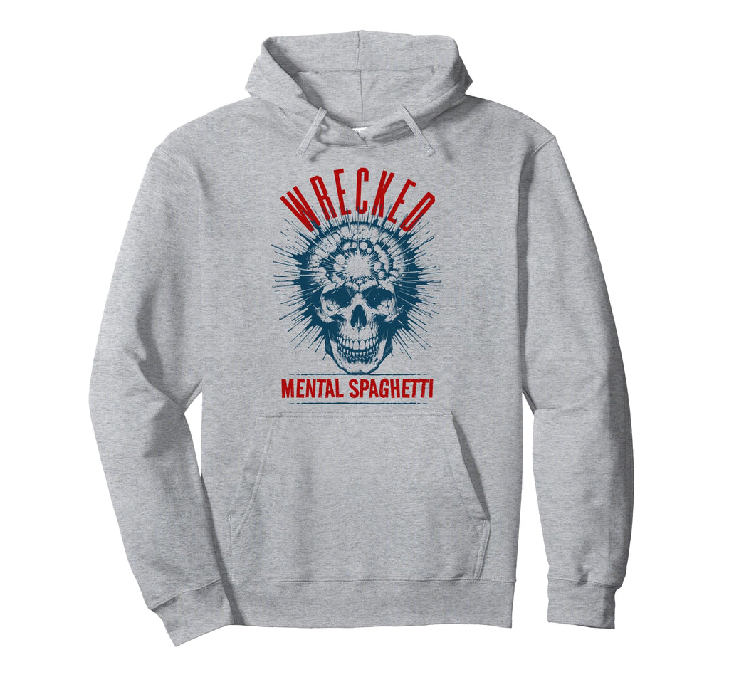 Adhd Wrecked Mental Spaghetti Hoodie - Unique Graphic Unisex - T-Shirt, Sweatshirt, Hoodie