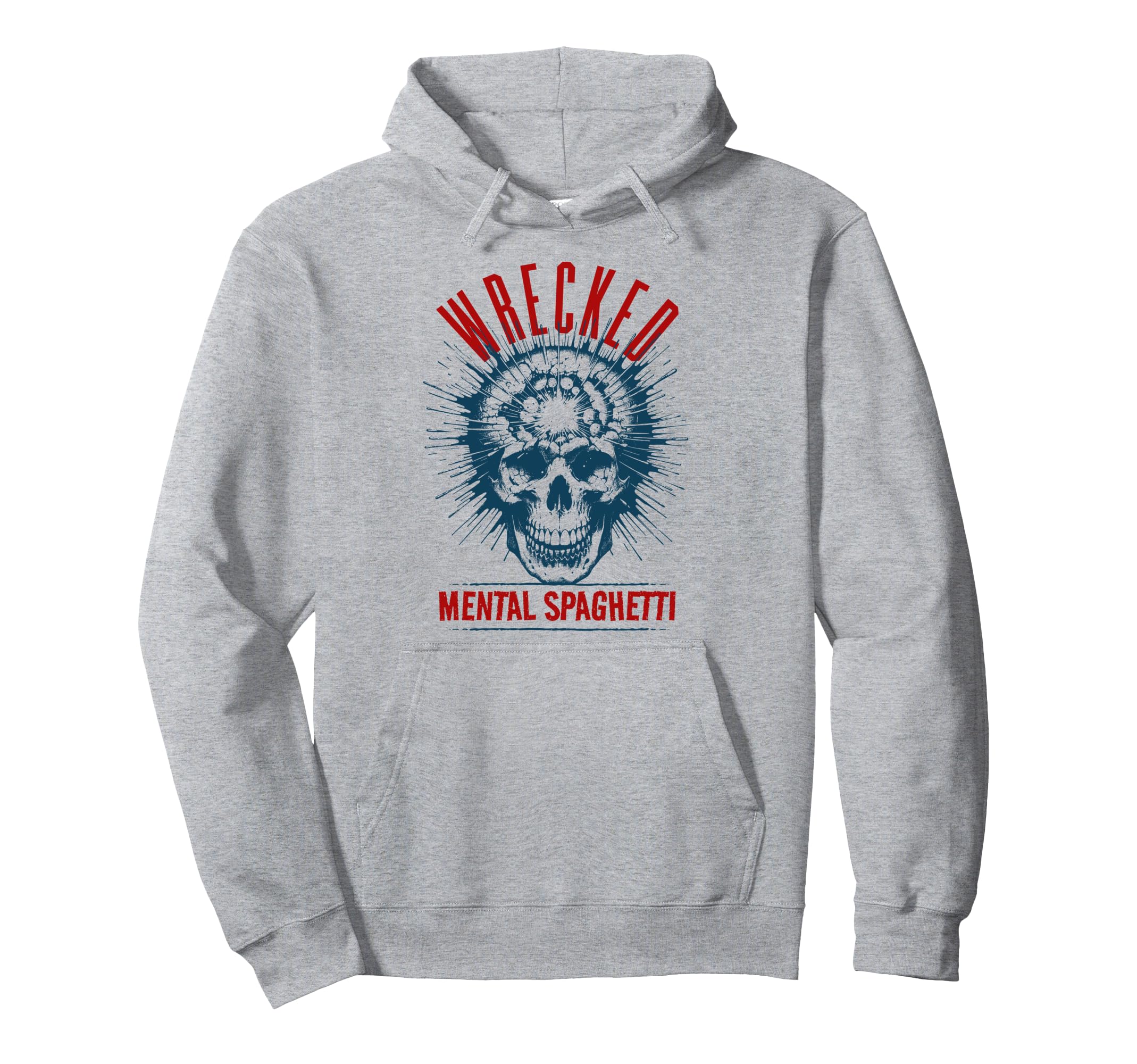 Adhd Wrecked Mental Spaghetti Hoodie - Unique Graphic Unisex - T-Shirt, Sweatshirt, Hoodie