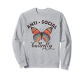 Antisocial Butterfly Anti Social Anxiety Sweatshirt - Graphic Print Unisex - T-Shirt, Sweatshirt, Hoodie
