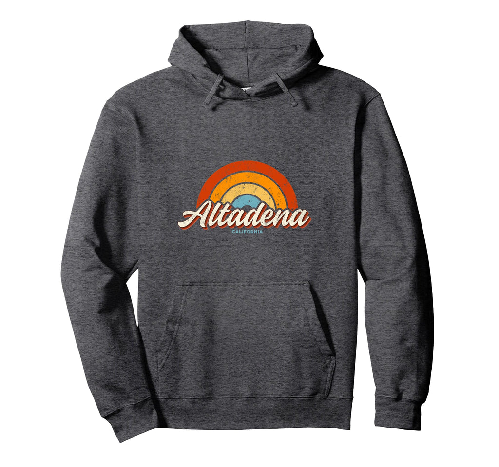 Altadena California Ca Rainbow 70S Hoodie - Minimalist Print for Adults - T-Shirt, Sweatshirt, Hoodie