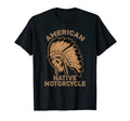 Skull Native Indian American Motorcycle T-Shirt - Trendy Graphic Men Women - T-Shirt, Sweatshirt, Hoodie