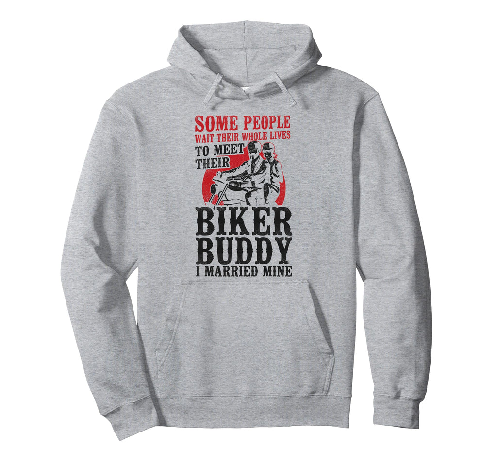 Motorcycle Biker Husband Wife Marriage Hoodie - Fun Novelty Design Unisex - T-Shirt, Sweatshirt, Hoodie