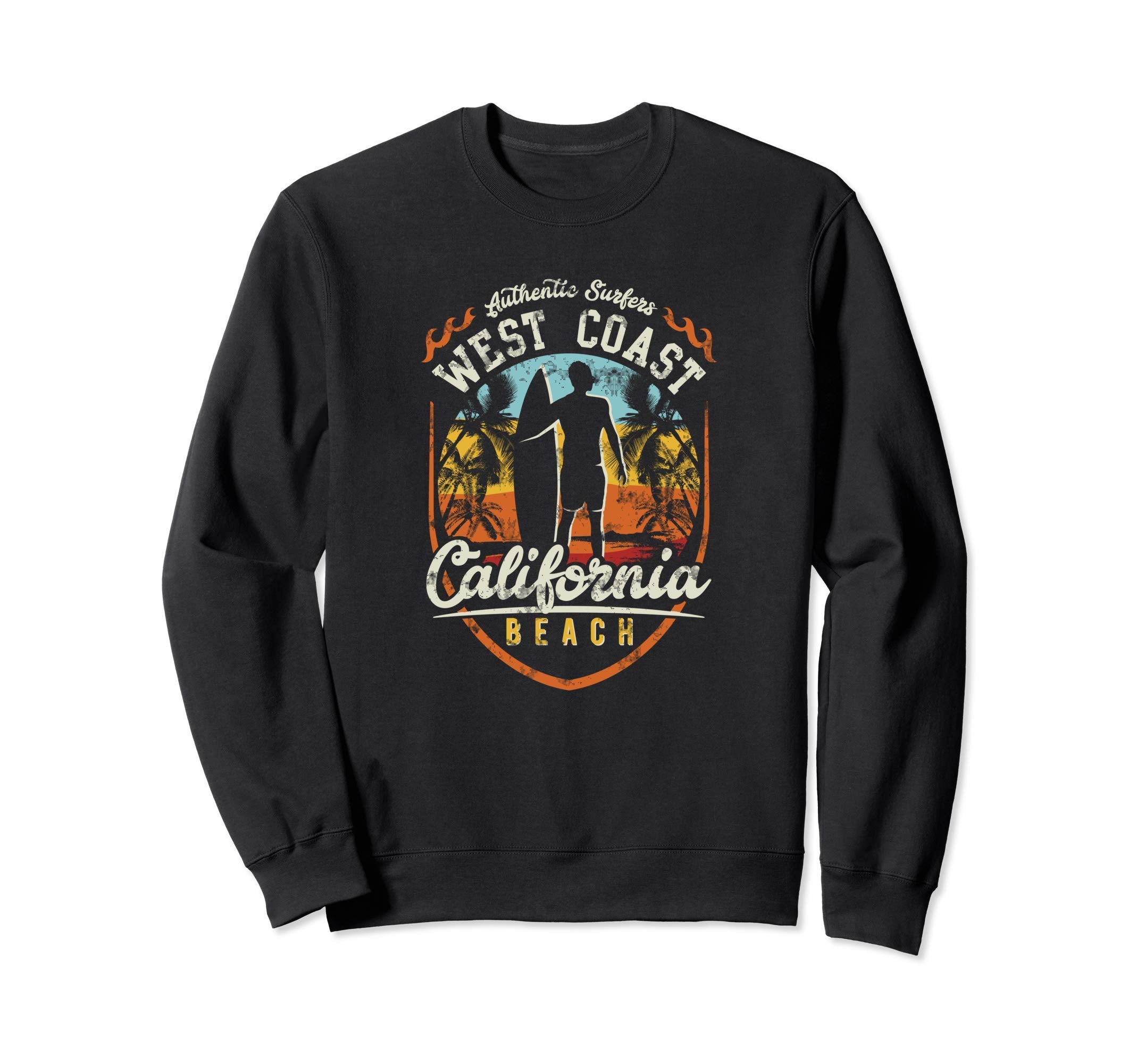 California Surfing West Coast Surf Sweatshirt - Novelty Apparel Unisex - T-Shirt, Sweatshirt, Hoodie