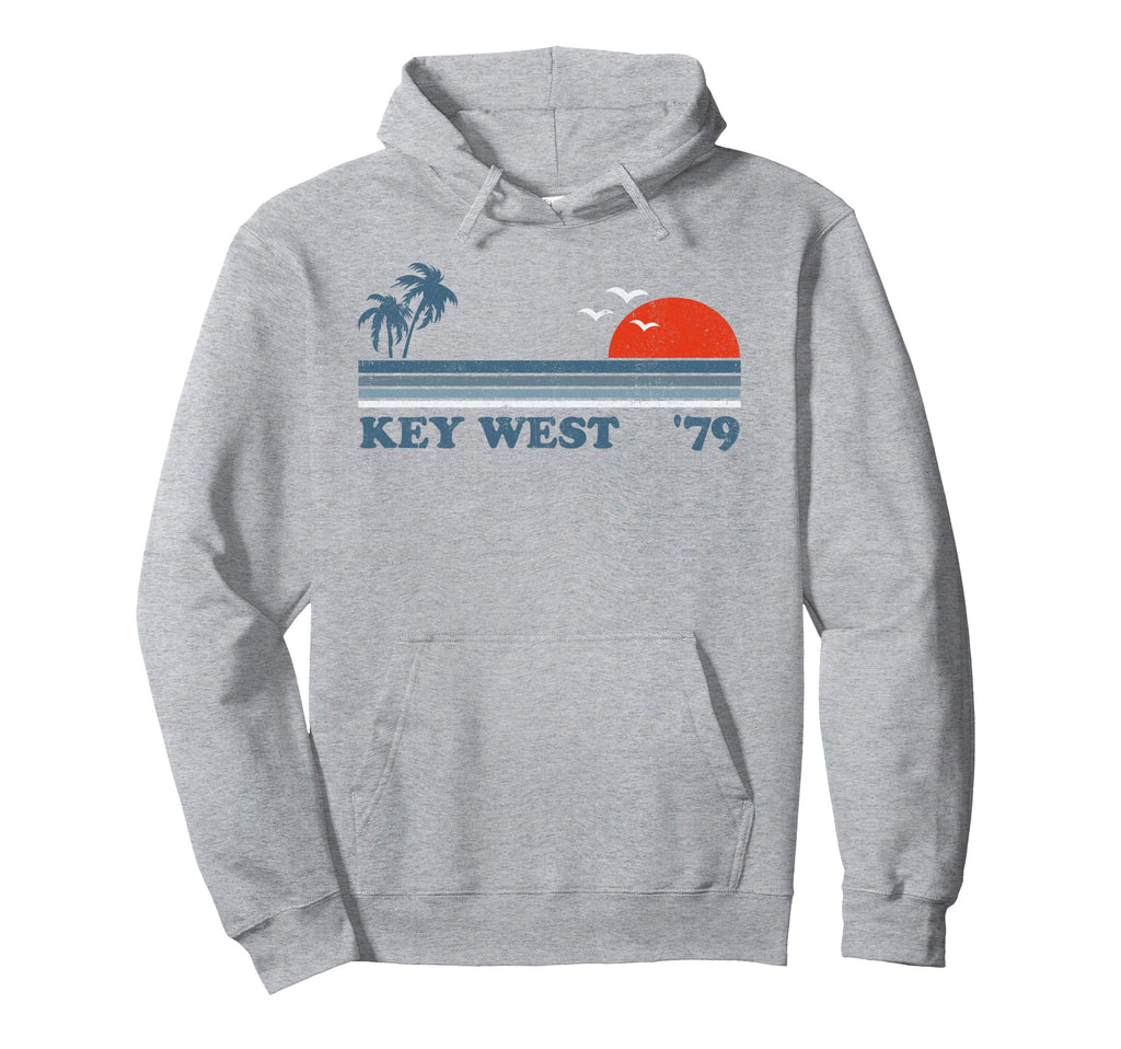 Key West Florida Beach Sunset Keys 70S Hoodie - Minimalist Print Unisex - T-Shirt, Sweatshirt, Hoodie