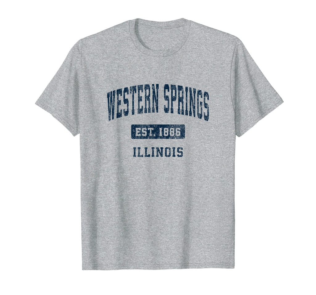 Western Springs Illinois Il Athletic T-Shirt - Graphic Print Men Women - T-Shirt, Sweatshirt, Hoodie