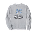 Coquette Disco Cherry Balls Blue Bow Sweatshirt - Unique Graphic Unisex - T-Shirt, Sweatshirt, Hoodie