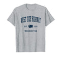West Side Highway Washington Wa Athletic T-Shirt - Unique Graphic Unisex - T-Shirt, Sweatshirt, Hoodie