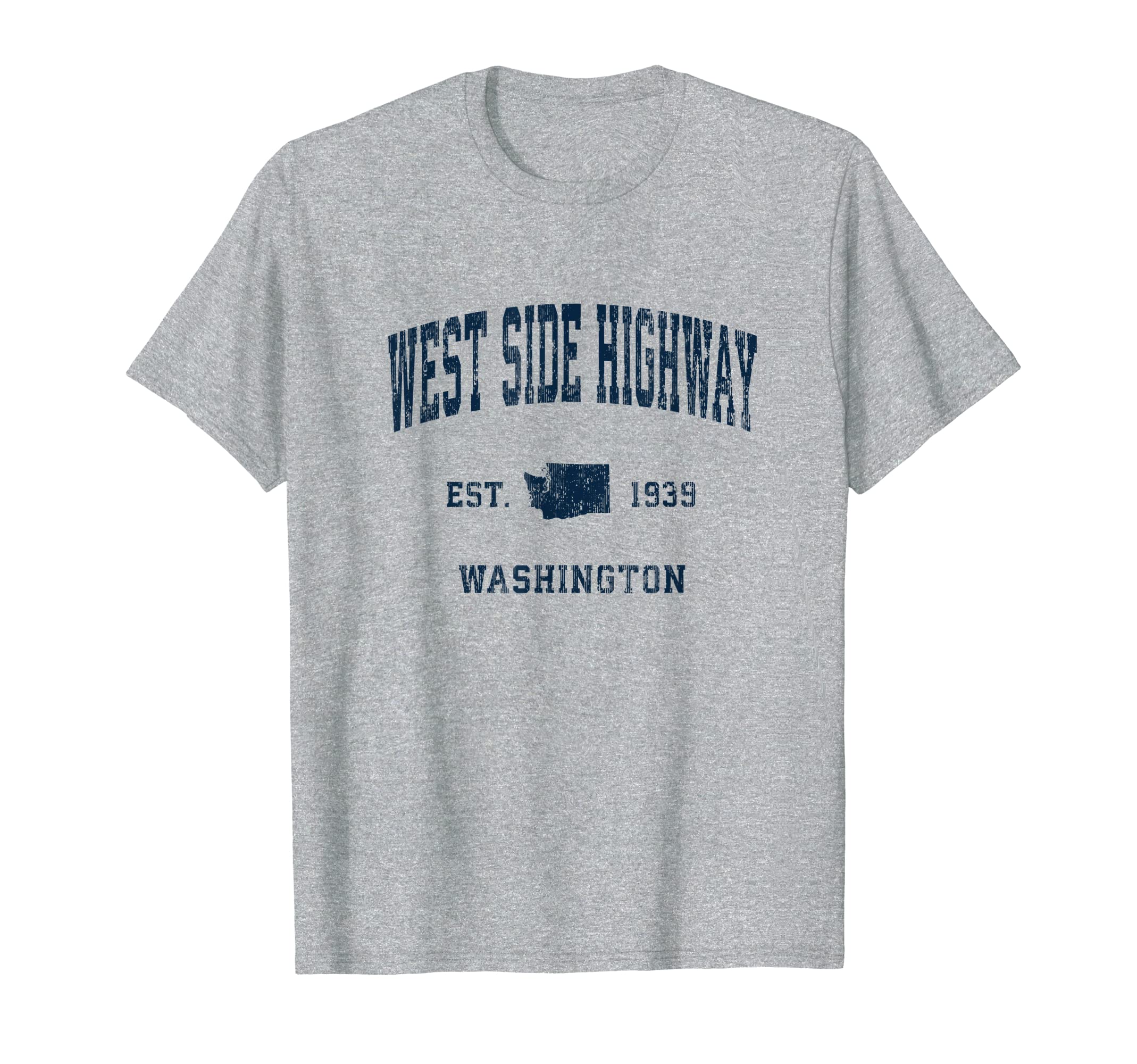 West Side Highway Washington Wa Athletic T-Shirt - Unique Graphic Unisex - T-Shirt, Sweatshirt, Hoodie