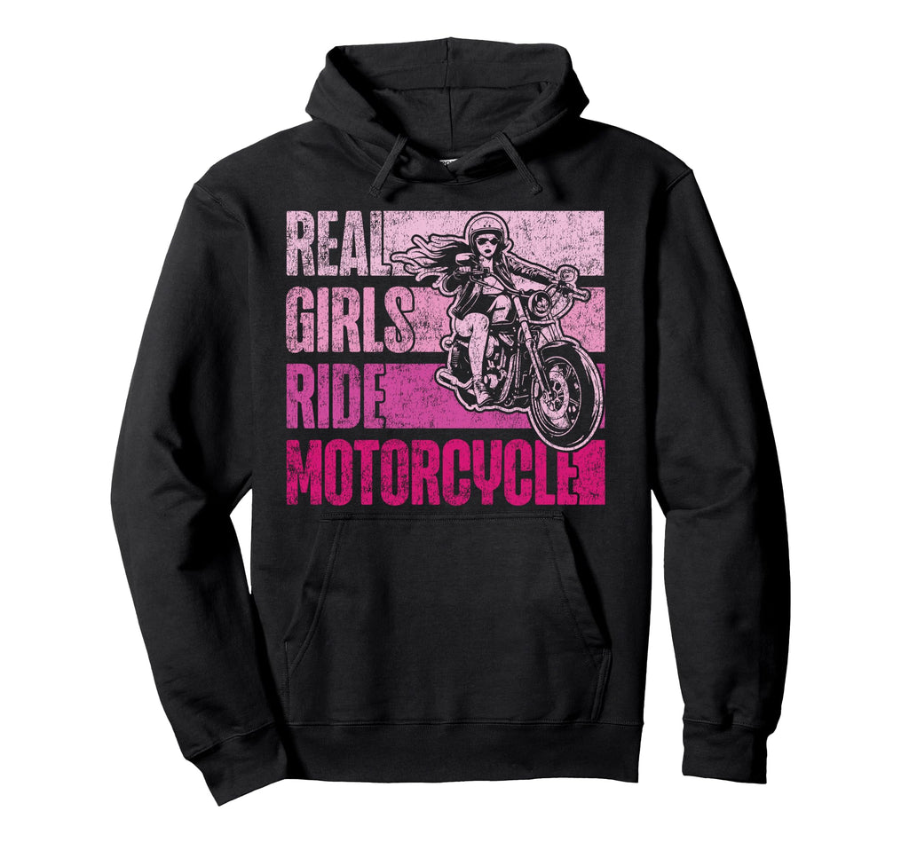 Motorcycle Biker Real Ride Motorcycle Hoodie - Custom Art Print for Adults - T-Shirt, Sweatshirt, Hoodie