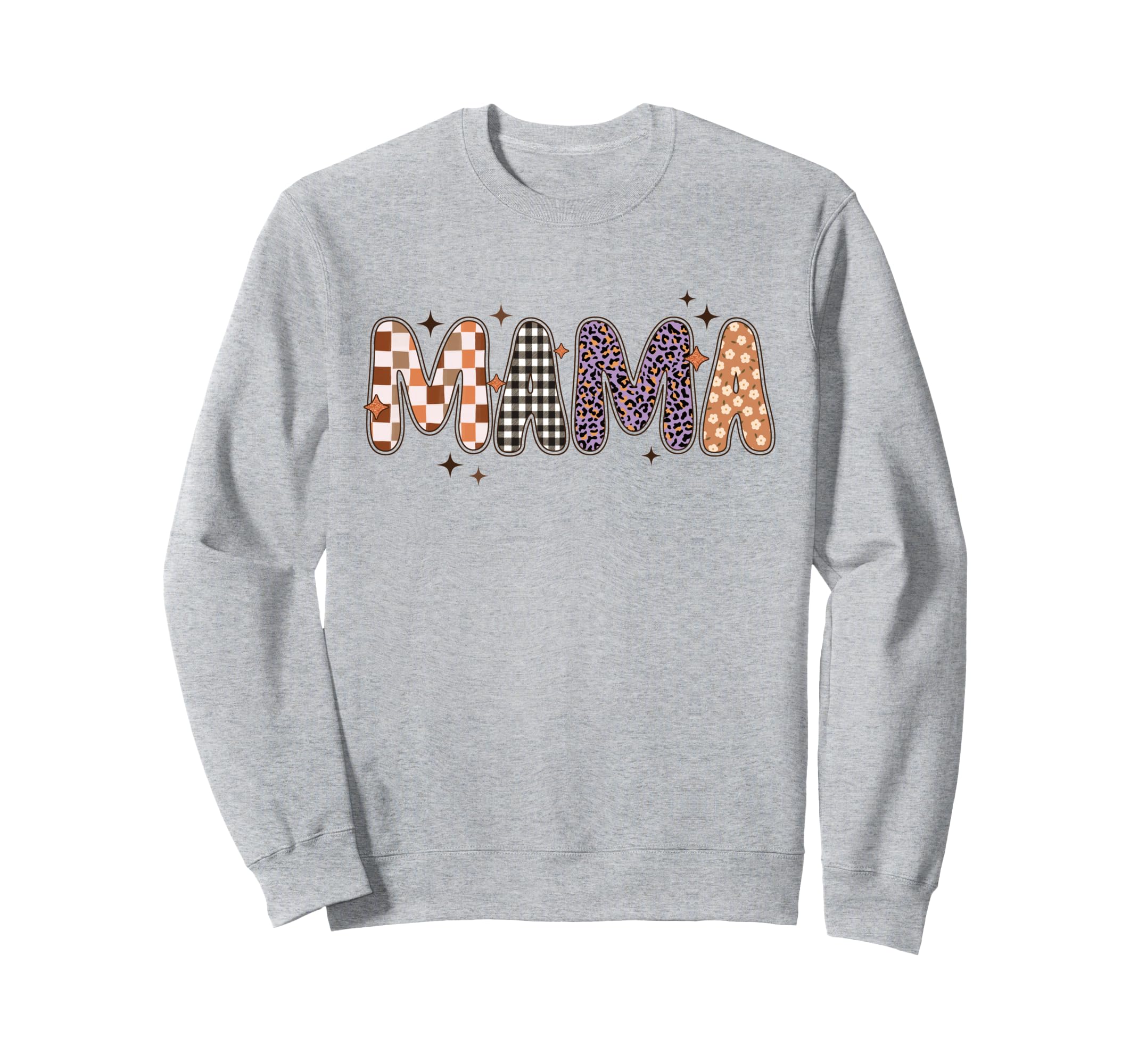 Trendy Mama Plaid Checkered Leopard Sweatshirt - Minimalist Print Unisex - T-Shirt, Sweatshirt, Hoodie
