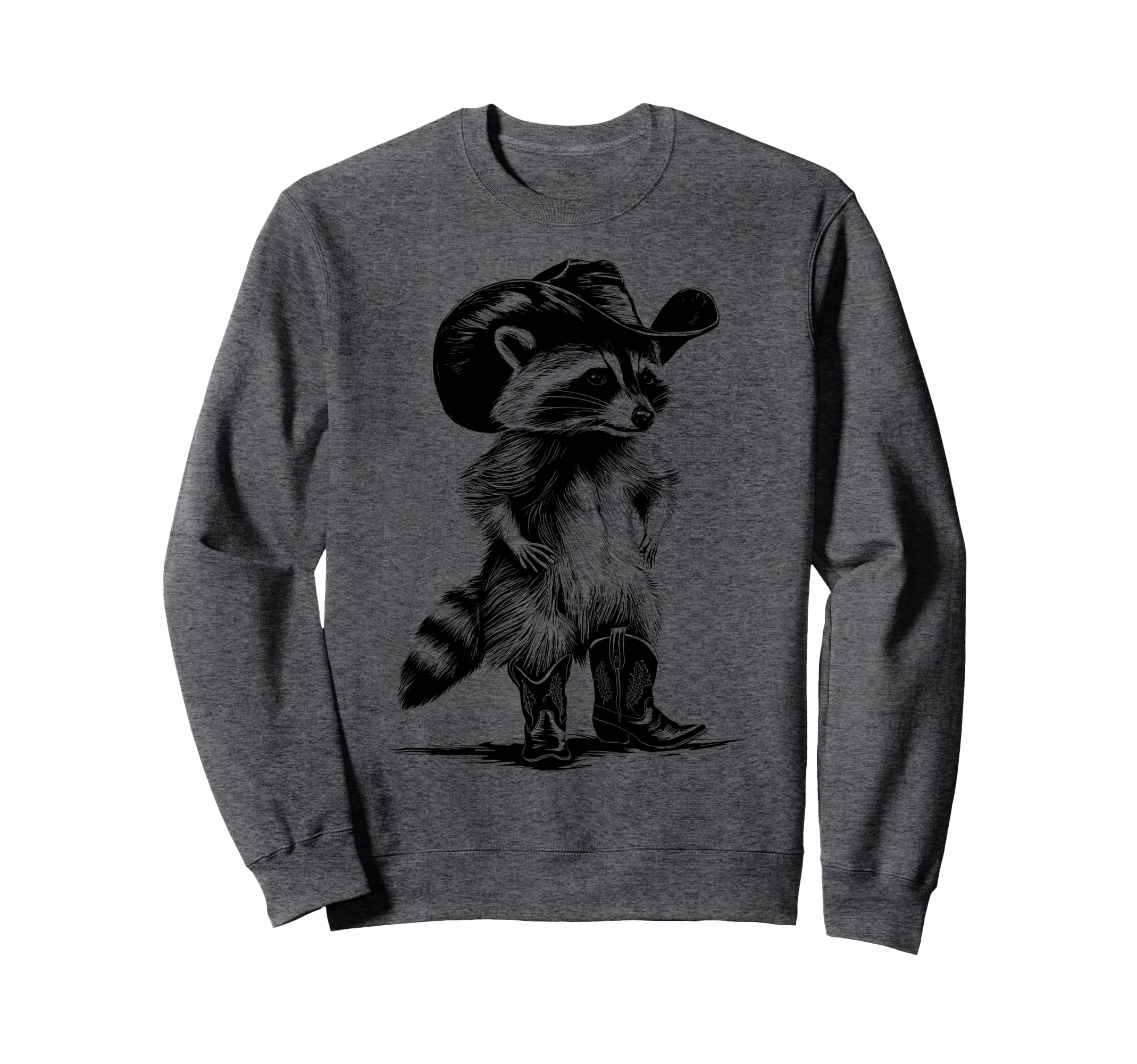 Raccoon Cowboy Cowgirl Western Sweatshirt - Trendy Graphic Men Women - T-Shirt, Sweatshirt, Hoodie
