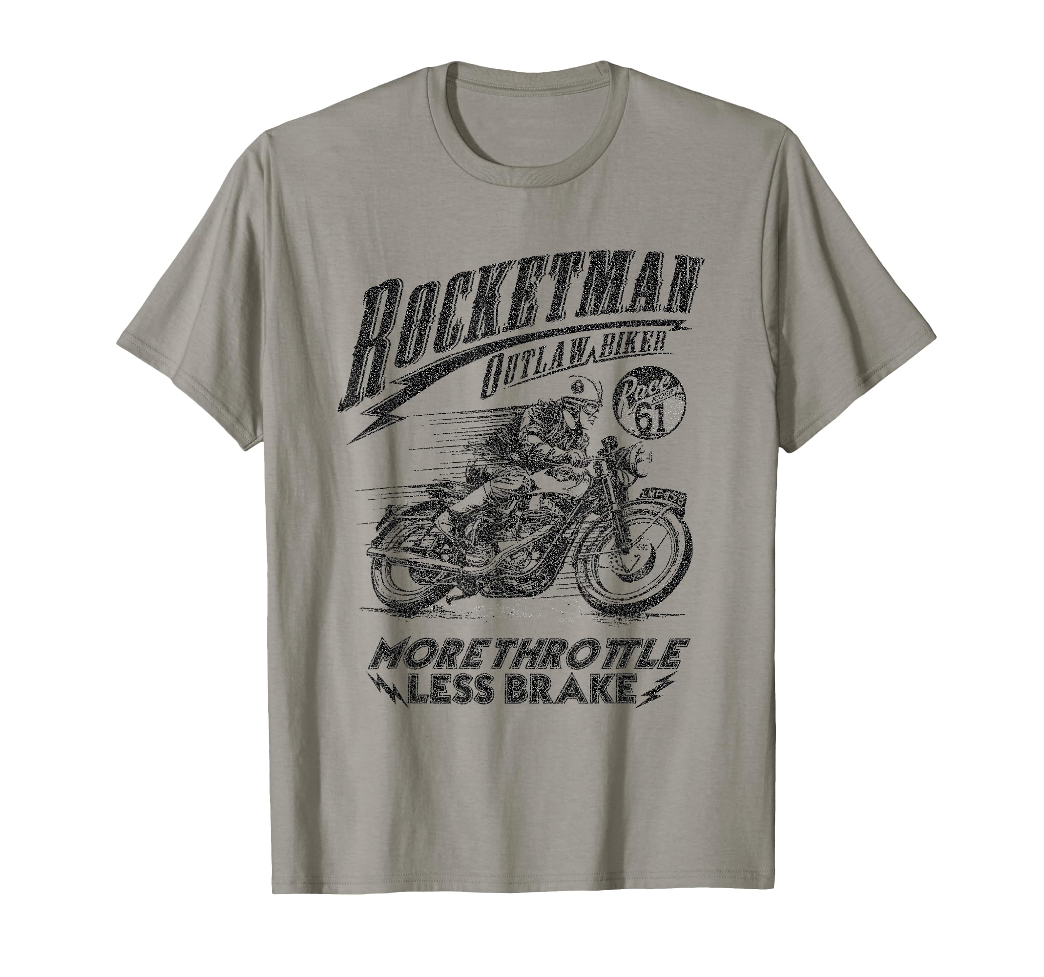 Rocketman Outlaw Biker Cafe Racer T-Shirt - Fun Novelty Design for Adults - T-Shirt, Sweatshirt, Hoodie