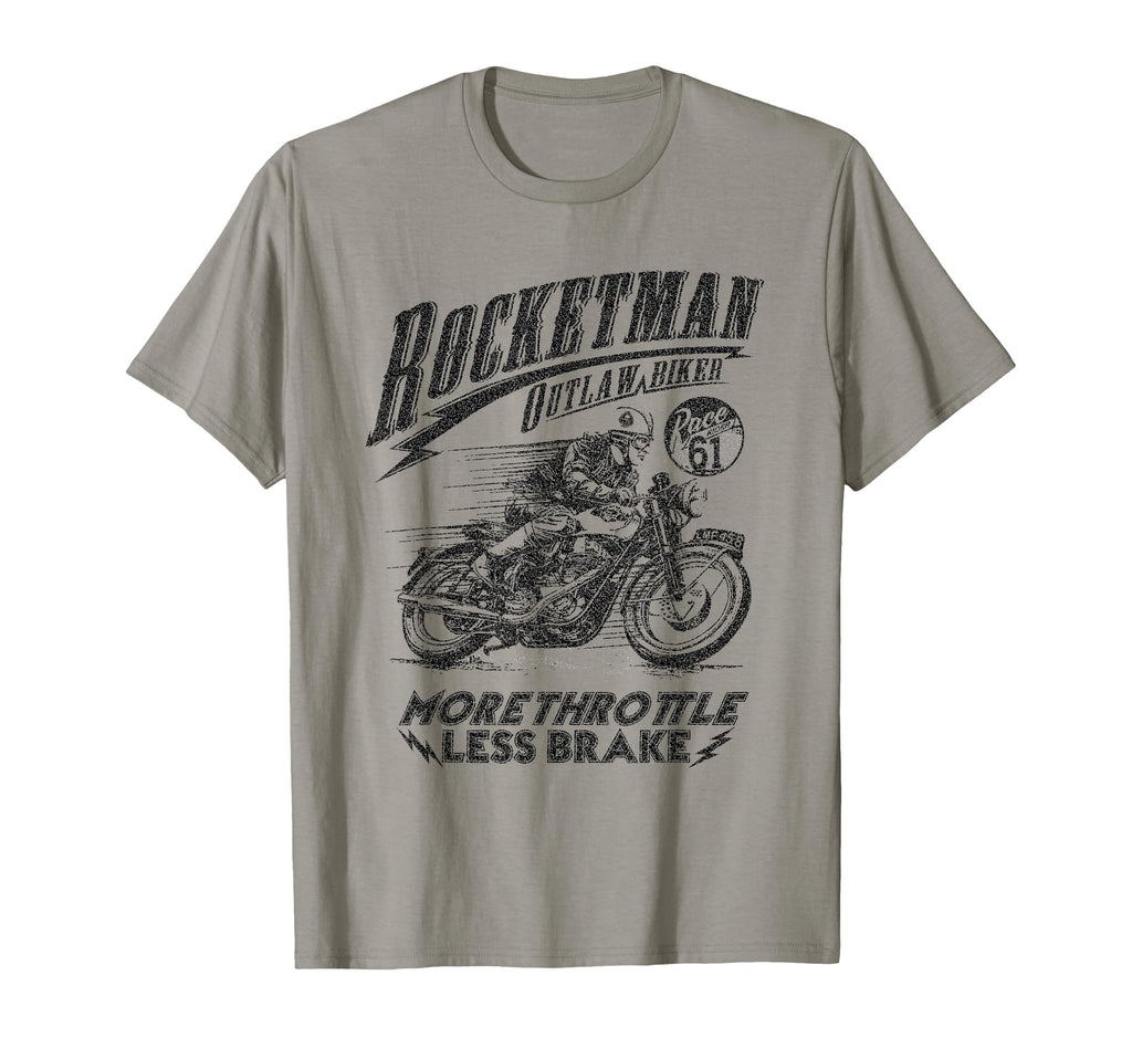 Rocketman Outlaw Biker Cafe Racer T-Shirt - Unique Graphic Unisex - T-Shirt, Sweatshirt, Hoodie