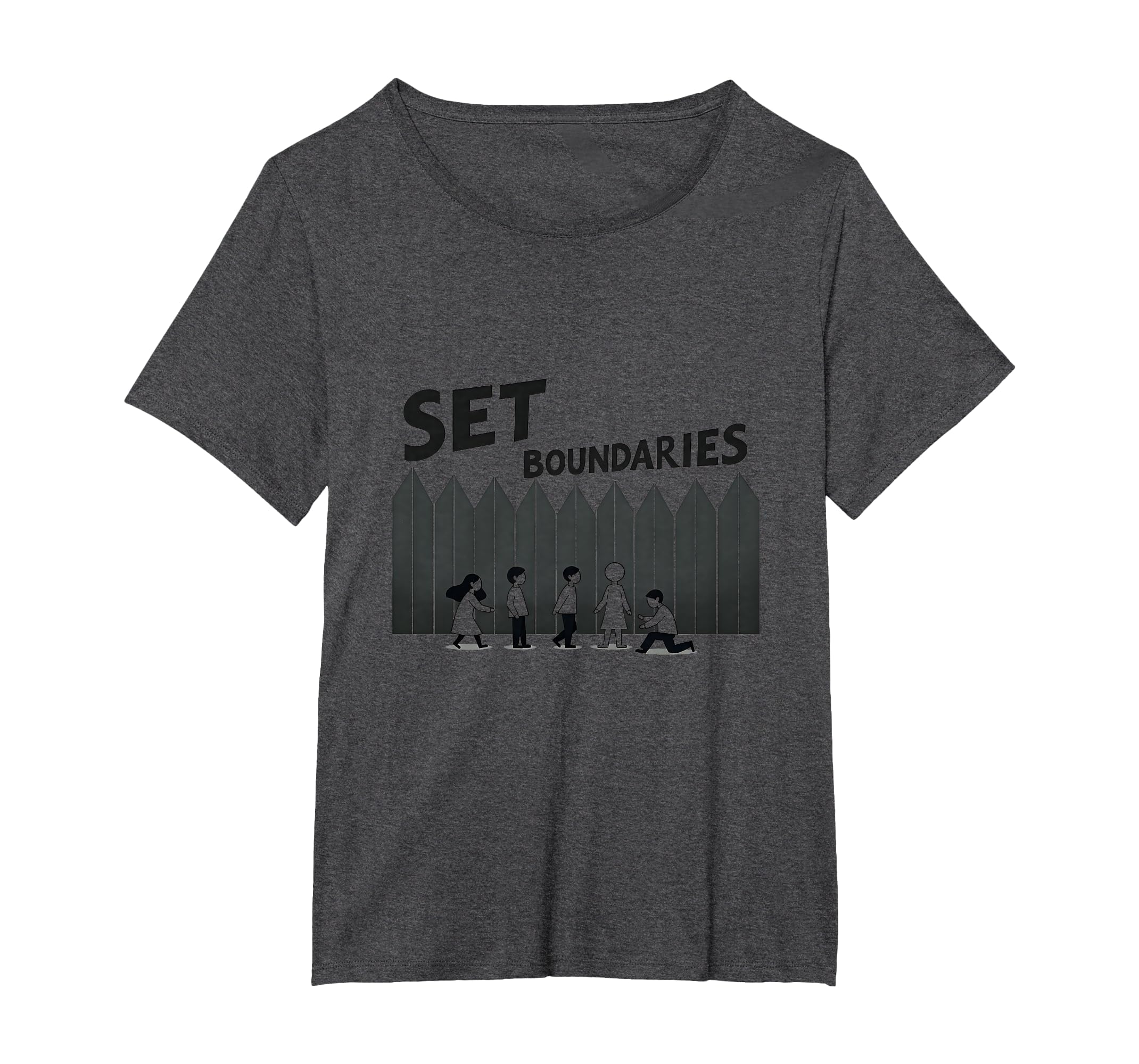 Set Boundaries Empowering Wall T-Shirt - Casual Everyday Wear for Adults - T-Shirt, Sweatshirt, Hoodie