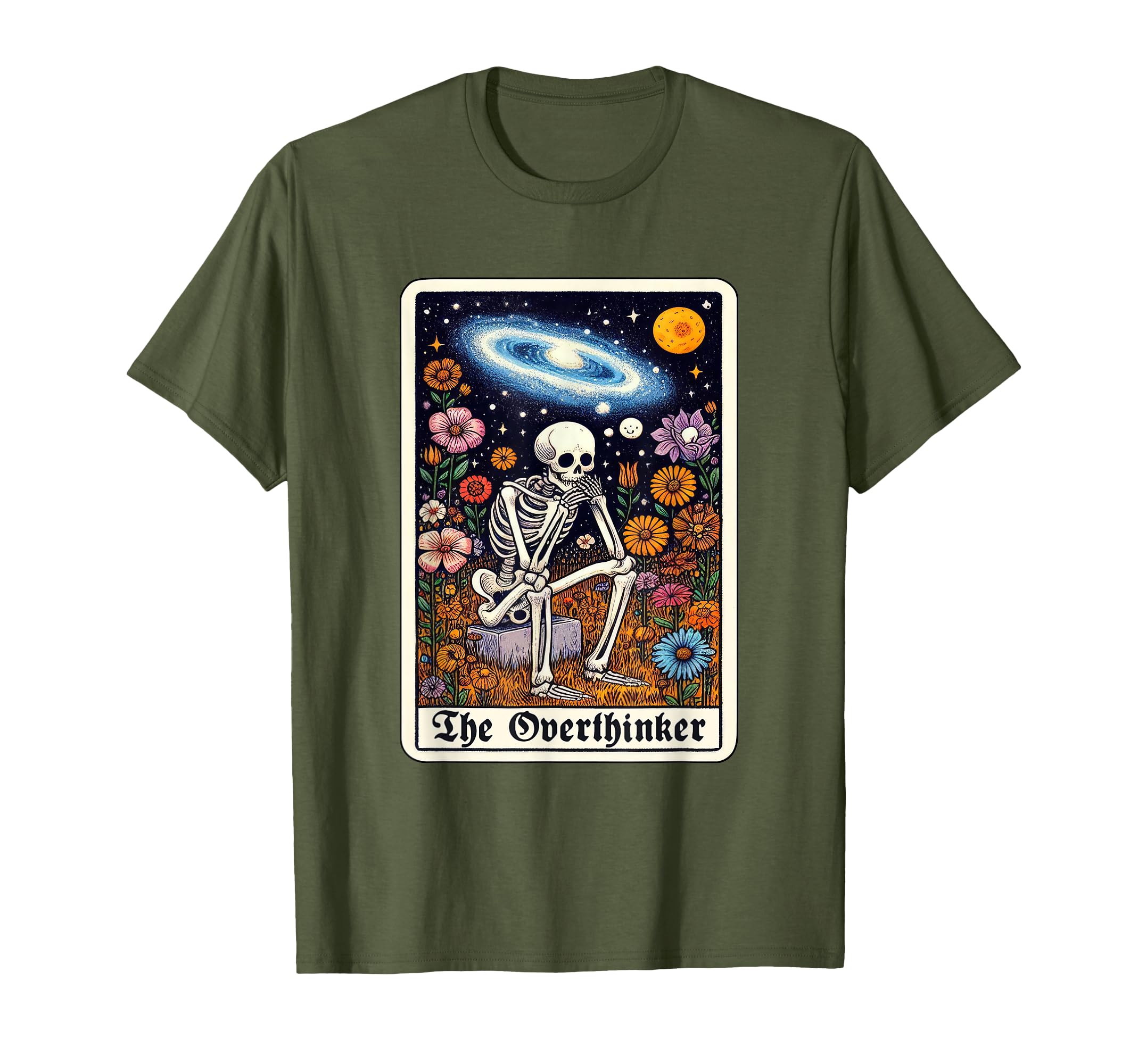 Overthinker Tarot Cards Reader Deep Thinker T-Shirt - Graphic Print Unisex - T-Shirt, Sweatshirt, Hoodie