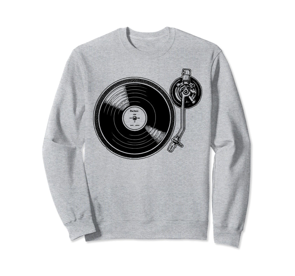 Turntable Vinyl Records Music Lp Dj Sweatshirt - Novelty Apparel for Adults - T-Shirt, Sweatshirt, Hoodie