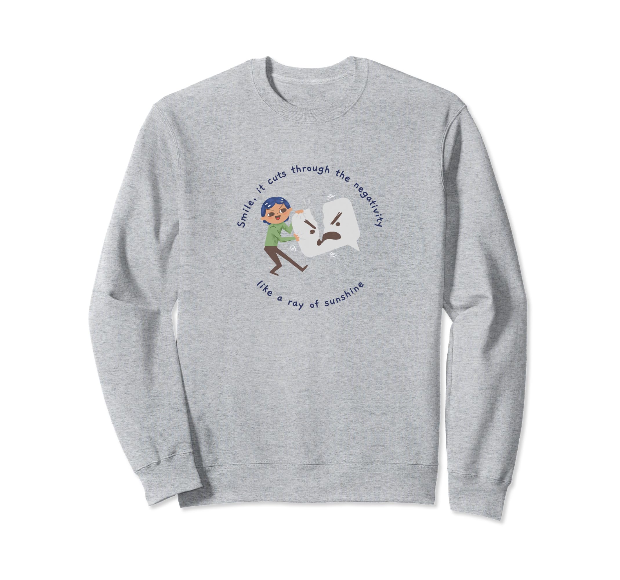 Mental Health Smile Sweatshirt - Graphic Print Unisex - T-Shirt, Sweatshirt, Hoodie