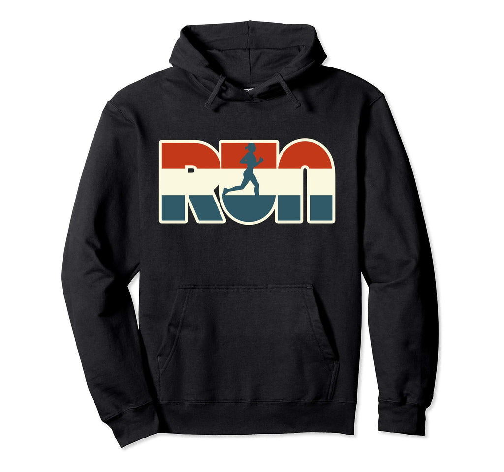 Run Red White Blue Typography Runner Hoodie - Unique Graphic Men Women - T-Shirt, Sweatshirt, Hoodie