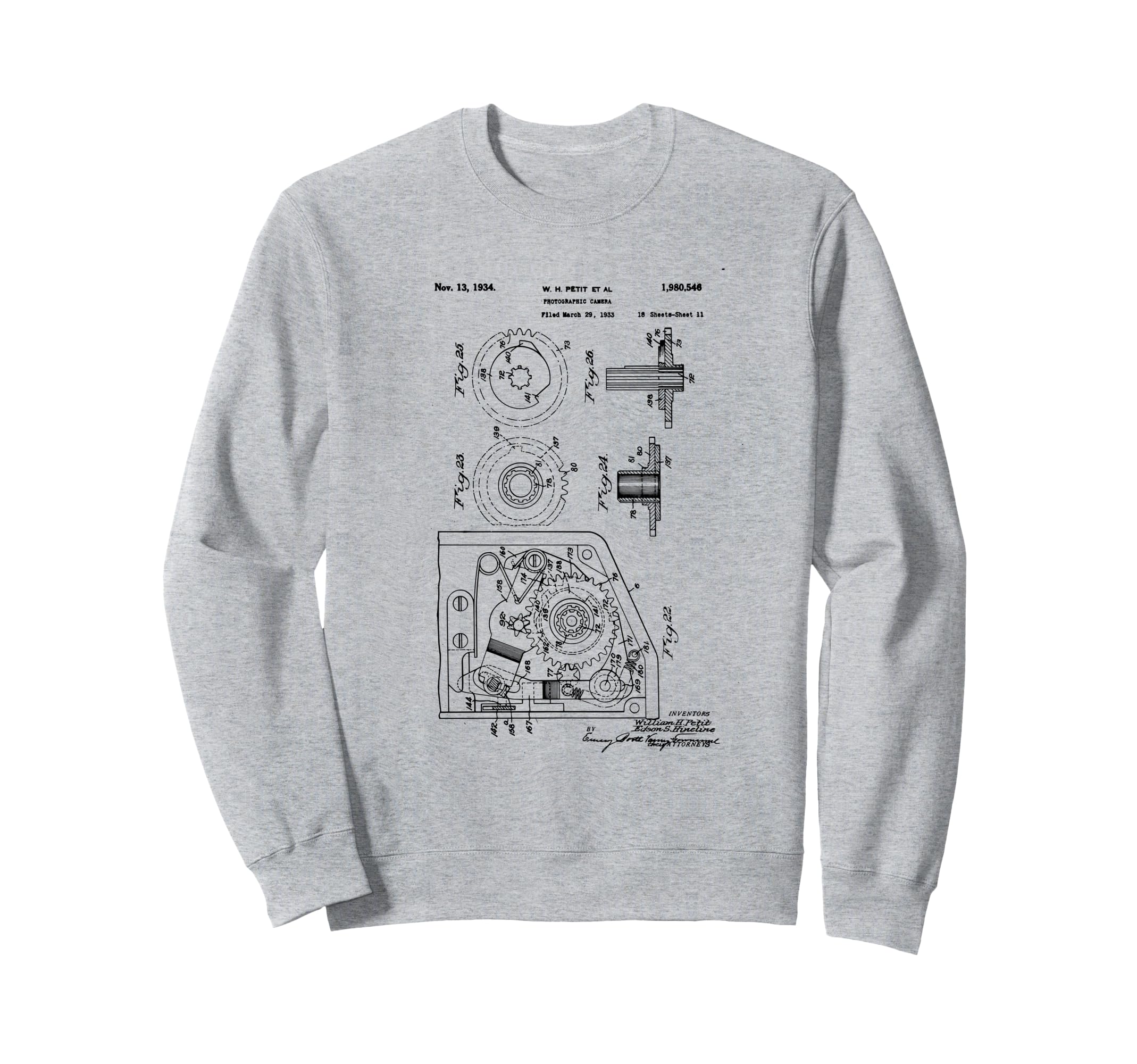 Camera Photographic Patent 1934 Sweatshirt - Streetwear Style Unisex - T-Shirt, Sweatshirt, Hoodie