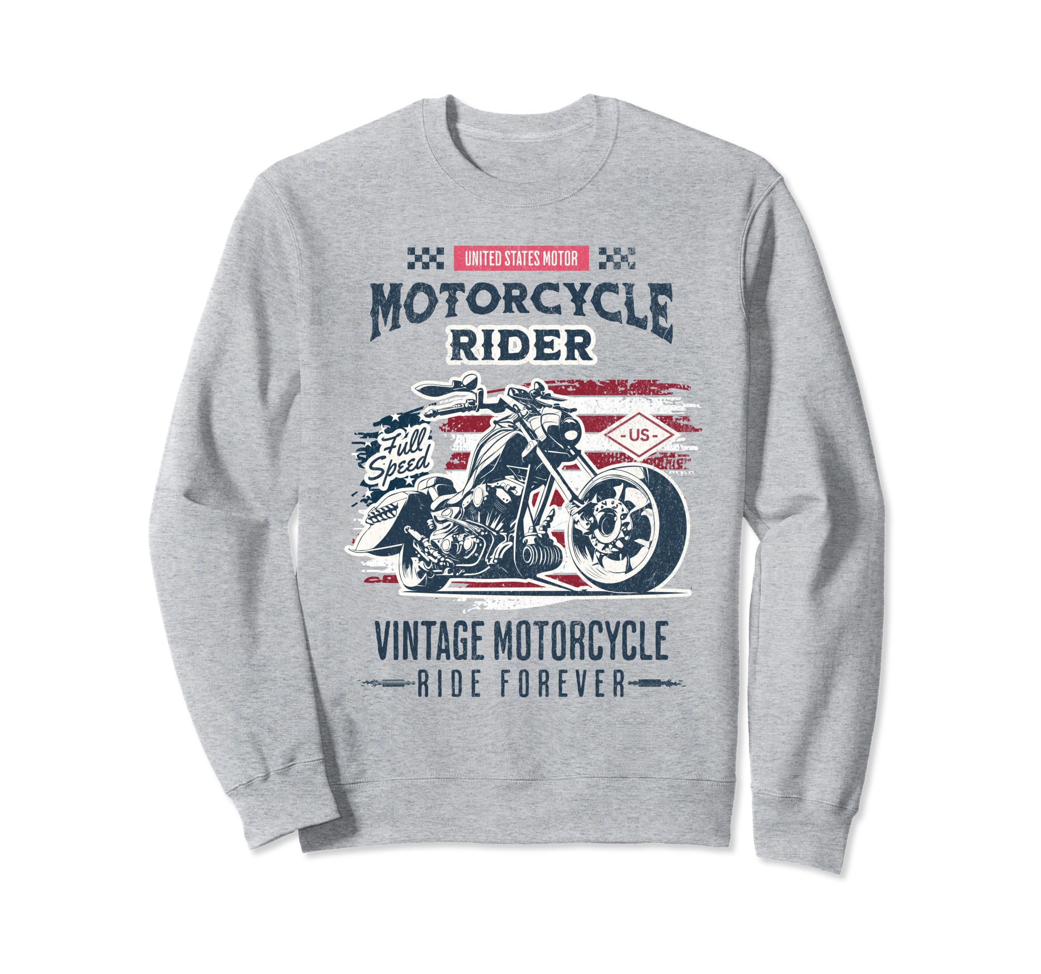 Mens Usa Rider Artwork Motorcycle Sweatshirt - Streetwear Style for Adults - T-Shirt, Sweatshirt, Hoodie
